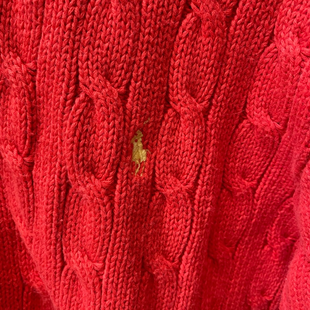 Polo Crew Neck Cable Sweater